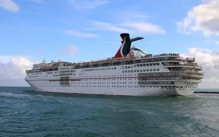 Carnival Sensation cruise ship sailing from home port