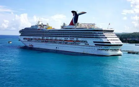 Carnival Sunrise cruise ship sailing from home port