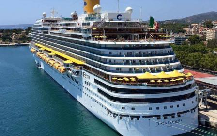 Costa Diadema cruise ship sailing to homeport