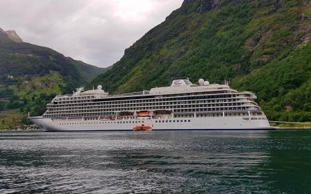 Viking Jupiter cruise ship sailing from home port