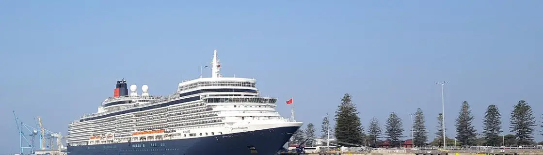Cruise ship docked at the port of Adelaide, Australia