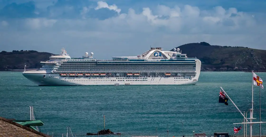Emerald Princess cruise ship sailing from homeport