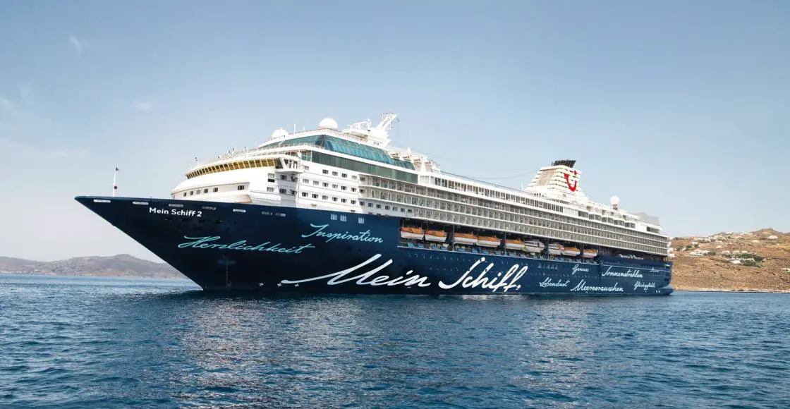 TUI Cruises Mein Schiff 2 cruise ship sailing from home port