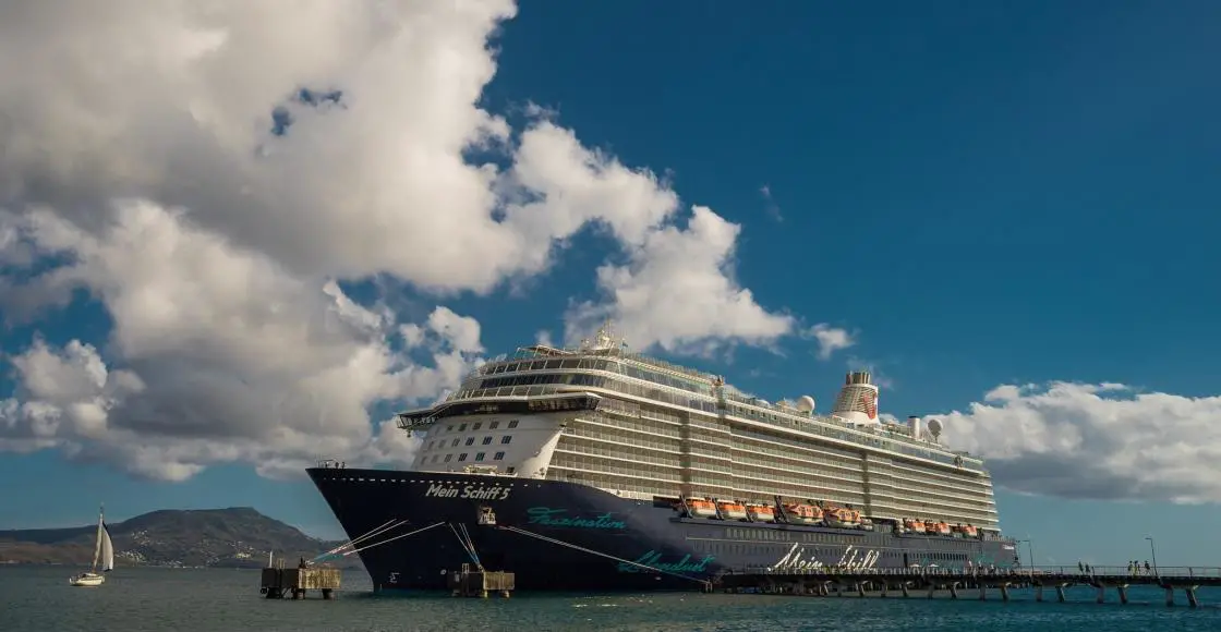 TUI Cruises Mein Schiff 5 cruise ship sailing from home port