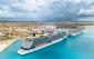 cruise ships docked at port of Oranjestad, Aruba (Aerial View)